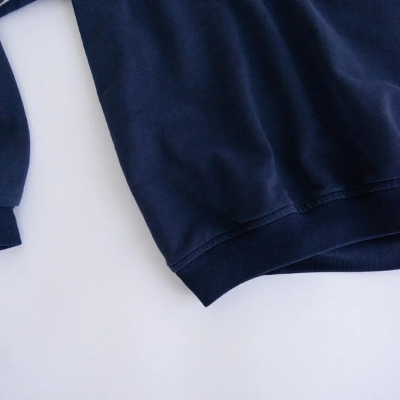 Vintage Euro Joy Navy & Red Nautical Button Collar with Draw String Sweater - Picture 10 of 11